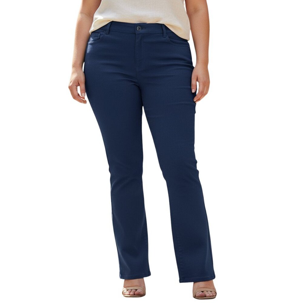 Brittany Humble Jeans Womens 14 Navy Slim Straight Stretch Denim Classic